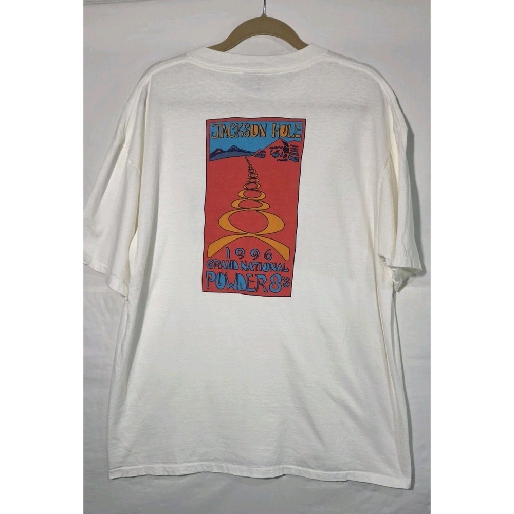 1996 Jackson Hole Grand National Powder 8s T shirt XL Skiing Doubles Mountain